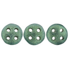 Load image into Gallery viewer, Czech QuadraLentils 6mm Metallic Suede Light Green Qty:10 grams
