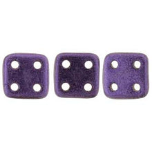 Load image into Gallery viewer, Czech QuadraTiles 6mm Metallic Suede Purple Qty:10 grams