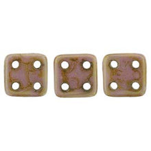 Load image into Gallery viewer, Czech QuadraTiles 6mm Luster Opaque Rose/Gold Topaz Qty:10 grams