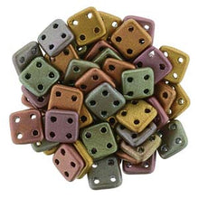 Load image into Gallery viewer, Czech QuadraTiles 6mm Matte Metallic Bronze Iris Qty:10 grams