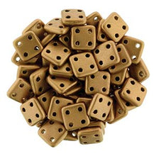 Load image into Gallery viewer, Czech QuadraTiles 6mm Matte Metallic Bronze Copper Qty:10 grams