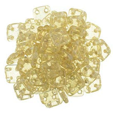 Load image into Gallery viewer, Czech QuadraTiles 6mm Luster Transparent Champagne Qty:10 grams