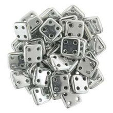 Load image into Gallery viewer, Czech QuadraTiles 6mm Silver Qty:10 grams