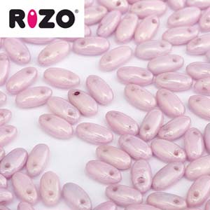Czech Rizo Beads 2.5x6mm Lila Luster Qty:10 grams