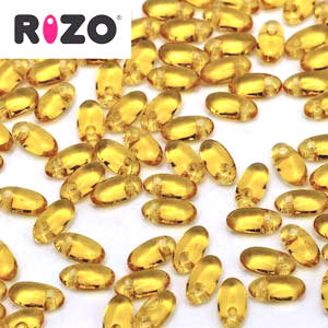 Czech Rizo Beads 2.5x6mm Topaz Qty:10 grams