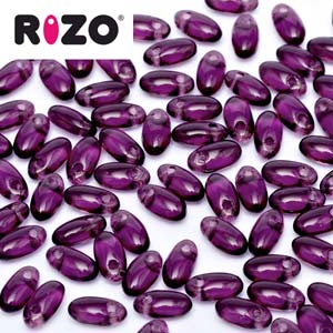 Czech Rizo Beads 2.5x6mm Amethyst Qty:10 grams