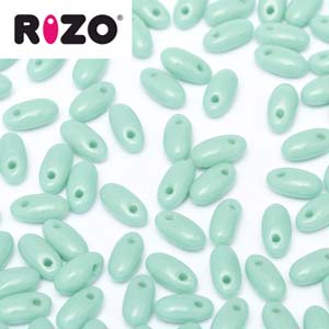 Czech Rizo Beads 2.5x6mm Jade Qty:10 grams