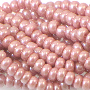 Czech Seedbeads 6/0 Pink Opaque Lustre Qty:Approx. 65g