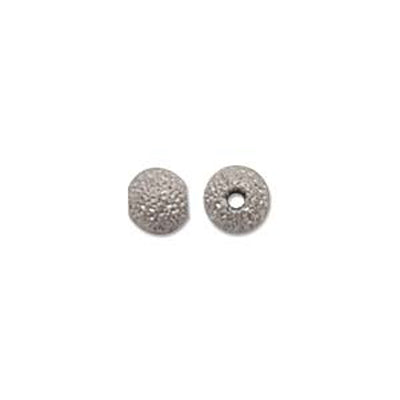 Silver Plated Beads Round Stardust 04mm Qty:48