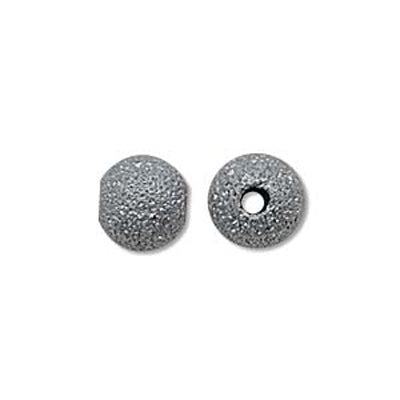 Black Oxide Beads Round Stardust 06mm Qty:24