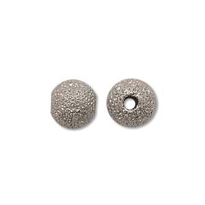 Silver Plated Beads Round Stardust 06mm Qty:24