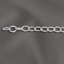 Silver Filled (.925/10) Chain Oval Cable .4mm Qty:1 ft
