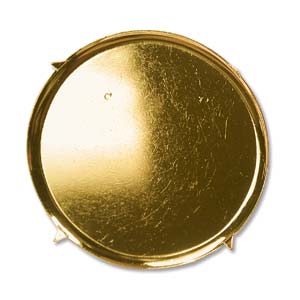 Shower Part Disk Pin Backing 40mm Gold Plate Qty:2