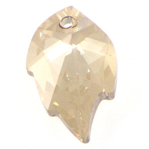 Swarovski Leaf Pendant 32x20mm #6735 Crystal Golden Shadow Qty:1