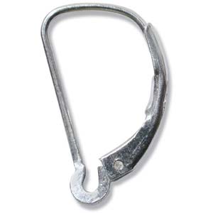 Sterling Silver Earring Hooks Leverback 15X9mm Qty:2