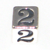 Sterling Silver Number Blocks 4.5mm-2 *D* Qty:1