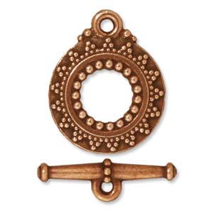 Antique Copper Plated Toggle Bali Circle 20mm by Tierracast Qty:1