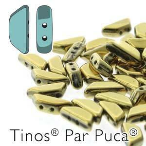 Czech Tinos Beads 4x10mm Full Dorado Qty: 10g