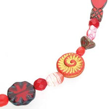 Load image into Gallery viewer, Czech Table Cut Mix Red Qty: 6 inch strand