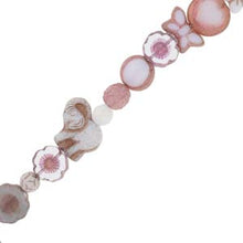 Load image into Gallery viewer, Czech Table Cut Mix White/Copper Qty: 6 inch strand