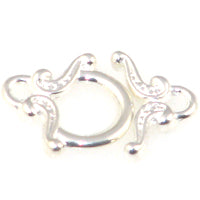 Silver Color Toggles Ornate Circle Qty:2