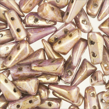 Load image into Gallery viewer, Czech Vexolo Beads 5x7mm Bronze Fusion Qty:20 beads *D*