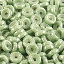 Load image into Gallery viewer, Czech Wheel Beads 6mm Chalk Light Green Luster Qty:10g
