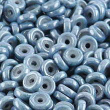 Load image into Gallery viewer, Czech Wheel Beads 6mm Chalk Blue Luster Qty:10g