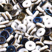 Load image into Gallery viewer, Czech Wheel Beads 6mm Chalk Azuro Qty:10g *D*