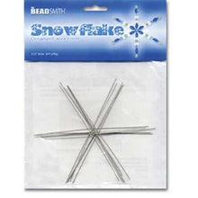 Load image into Gallery viewer, Wire Snowflake Frames 4-1/2in by The BeadSmith Qty:7