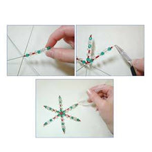 Load image into Gallery viewer, Wire Snowflake Frames 9in by The BeadSmith Qty:4
