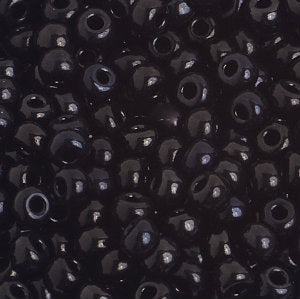 Czech Seedbeads 6/0 Black Opaque