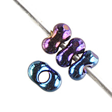 Load image into Gallery viewer, Czech Farfalle Beads Cut 2x4mm Opaque Blue Iris Qty:10g