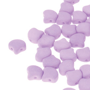 Czech Ginkgo Beads 7.5mm Bondeli Matte Purple Qty: 10g