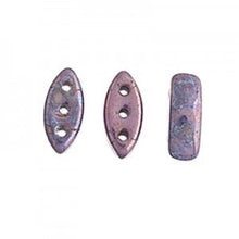 Load image into Gallery viewer, Czech Cali Beads 3x8mm Chalk Lumi Punch Qty:30 beads