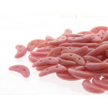 Load image into Gallery viewer, Czech Crescents 3x10mm Coral Pink Qty:10 grams