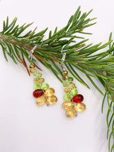 Load image into Gallery viewer, Czech Drop Bead 6x9mm Chartreuse with Mercury Finish Qty: 25