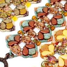 Load image into Gallery viewer, Czech Ginkgo Beads 7.5mm Jet Bronze Qty: 10g