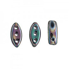 Load image into Gallery viewer, Czech Cali Beads 3x8mm Jet Apricot Qty:30 beads