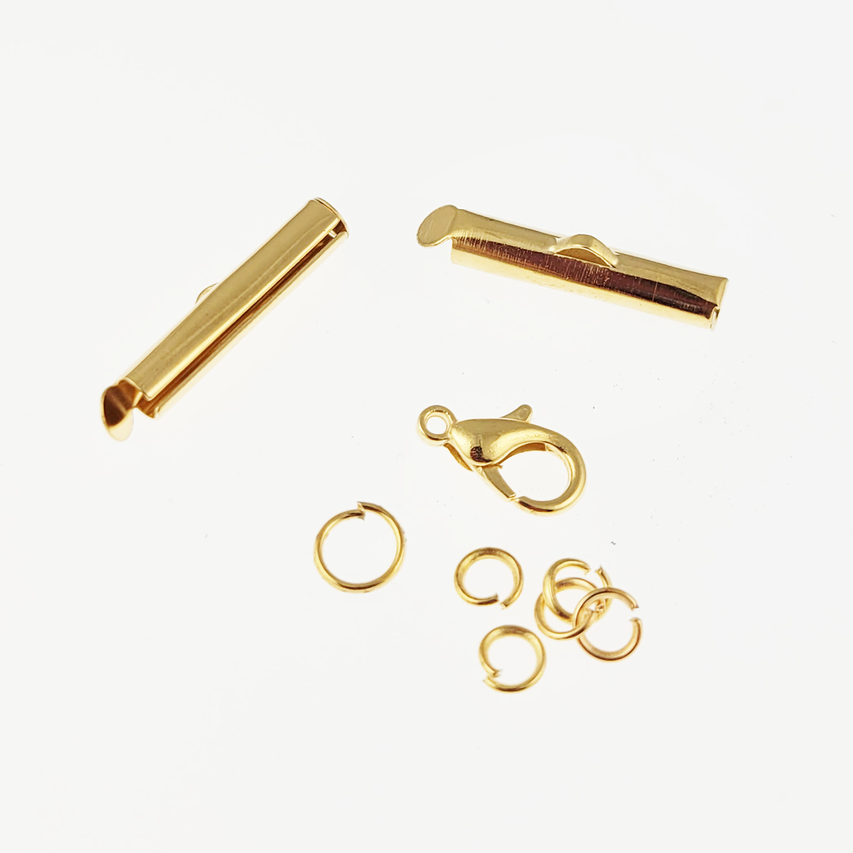 Slide End Tube Sets 20mm KC Gold Finish The Beading Room