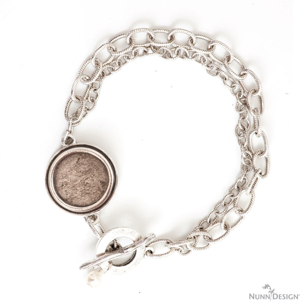 Antique Silver Traditional Bracelet Bezel by Nunn Design *D* Qty:1