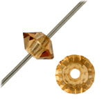 Load image into Gallery viewer, Preciosa 3x5mm Spacer Bicones Light Colorado Topaz Qty:20