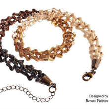 Load image into Gallery viewer, Czech Link Beads 3x10mm Black/Glittery Graphite Matte Qty:50 beads