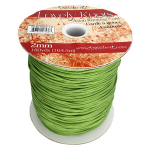 'Lovely Knots' Asian Knotting Cord 2mm Olive Qty:5 yards