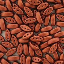 Load image into Gallery viewer, Czech Cali Beads 3x8mm Copper Matte Qty:30 beads