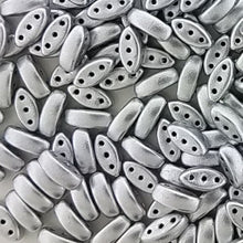 Load image into Gallery viewer, Czech Cali Beads 3x8mm Matte Silver Qty:30 beads