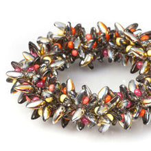 Load image into Gallery viewer, Czech Chilli Beads 4x11mm Opaque Black Travertine Qty:25 beads
