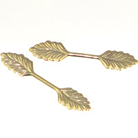 Gold Color Ming Leaf Bails 7mm x35mm *D* Quantity:10