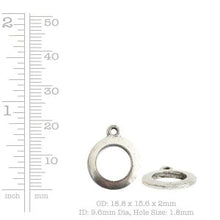 Load image into Gallery viewer, Antique Silver Traditional Bracelet Bezel by Nunn Design *D* Qty:1