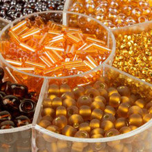 Load image into Gallery viewer, Preciosa Flower Box Czech Seed Bead & Bugle Mix Assorted Topaz